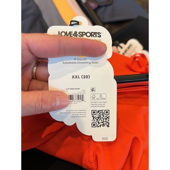 Love & Sports leggings and shorts. XL 2XL Womens new athletic workout - Picture 10 of 10